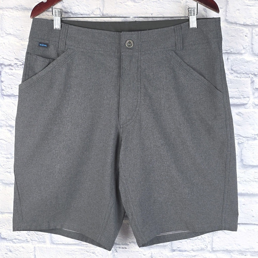 KUHL Men Vortex Performance Shorts Gray Mens Hiking Outdoor 5147 Size 34